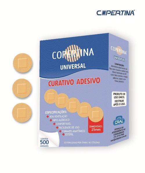 Curativo pós coleta universal diâmetro 25mm